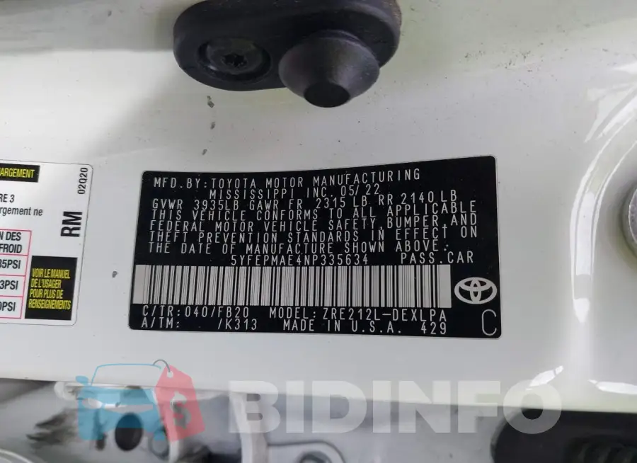 5YFEPMAE4NP335634 Photo# 9
