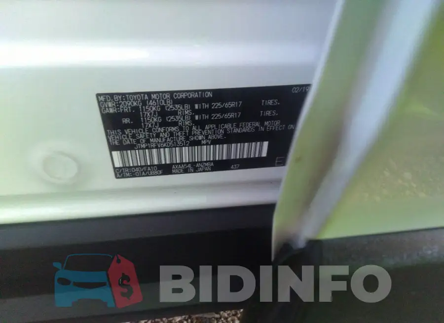 JTMP1RFV6KD513512 Photo# 9