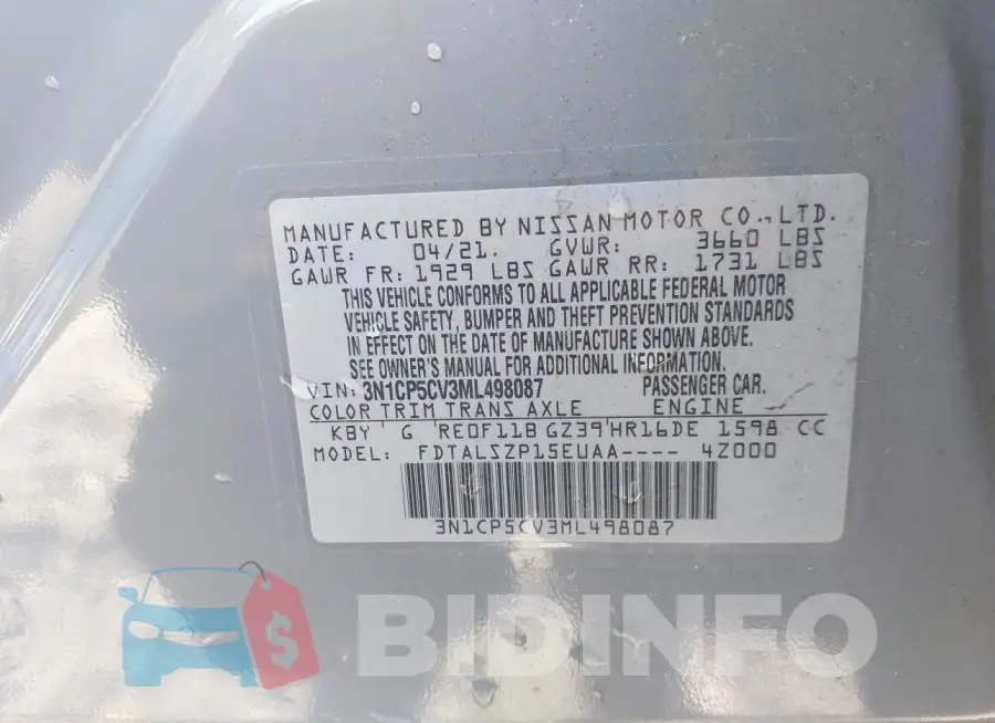 3N1CP5CV3ML498087 Photo# 9