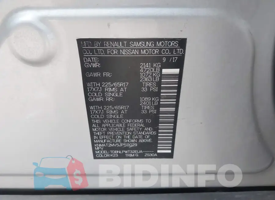 KNMAT2MV5JP511029 Photo# 9