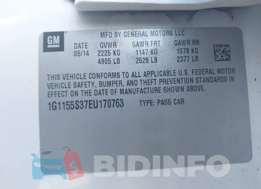1G1155S37EU170763 Photo# 9
