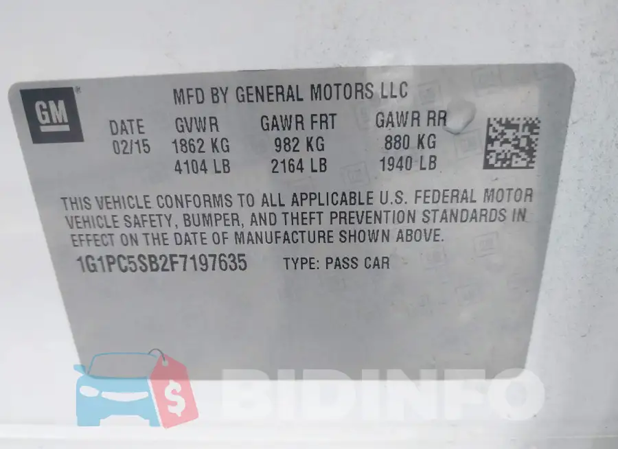 1G1PC5SB2F7197635 Photo# 9