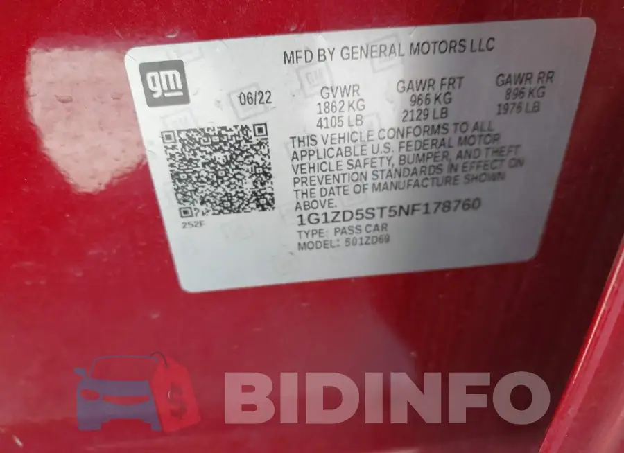 1G1ZD5ST5NF178760 Photo# 9