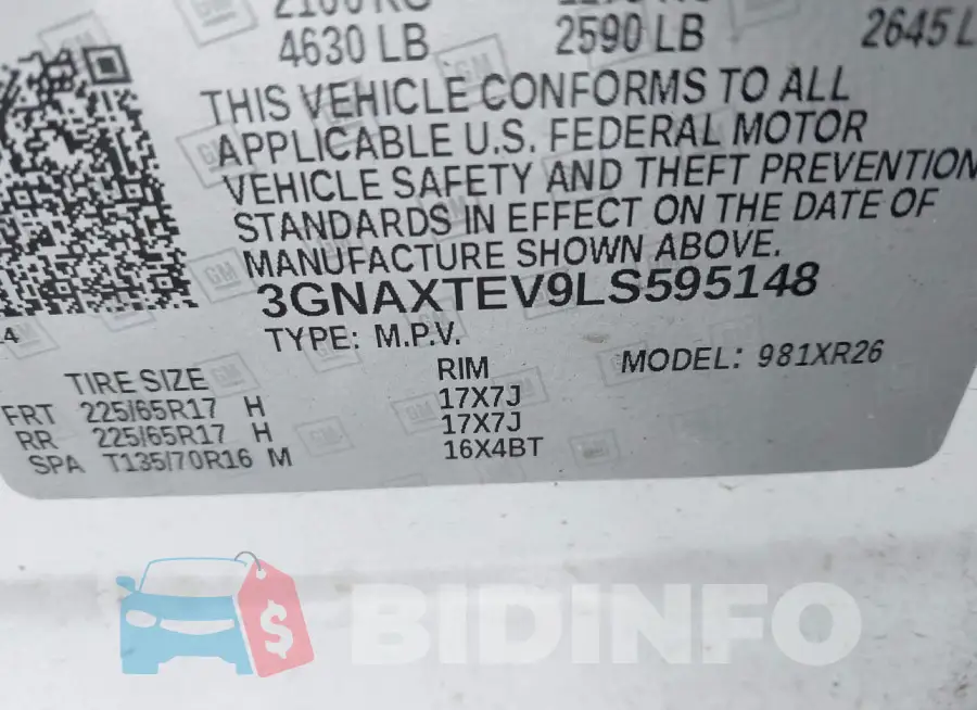 3GNAXTEV9LS595148 Photo# 9