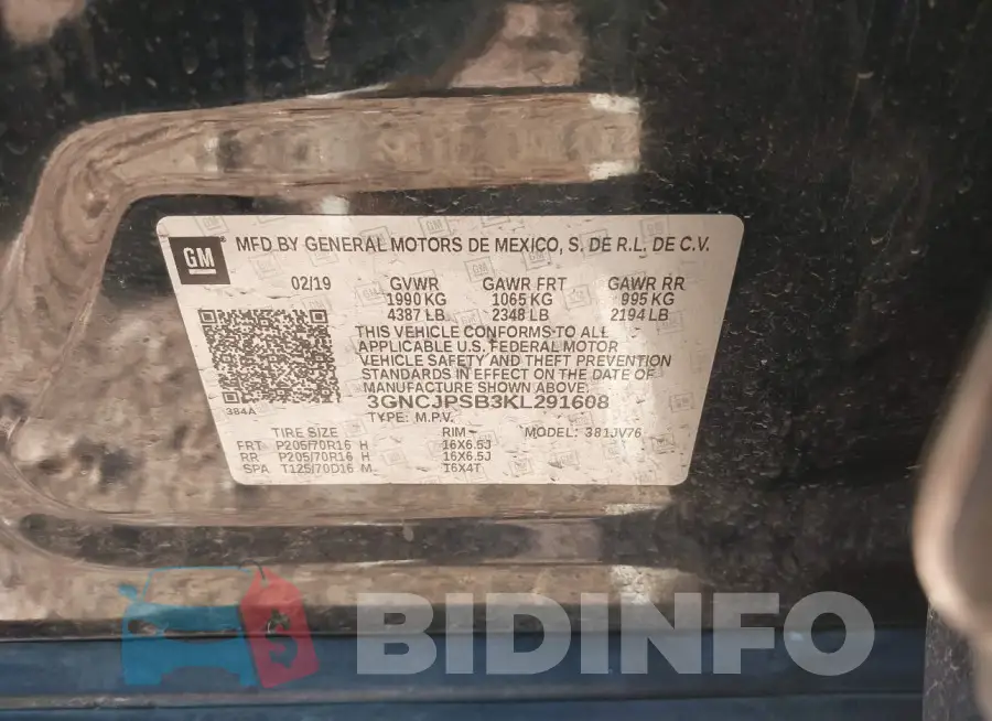 3GNCJPSB3KL291608 Photo# 9
