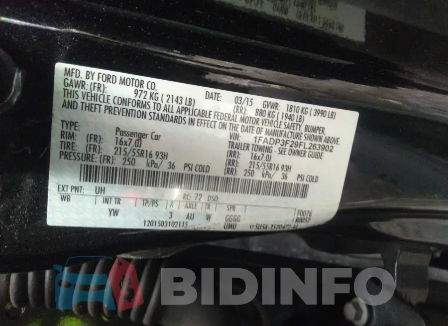 1FADP3F29FL263902 Photo# 9