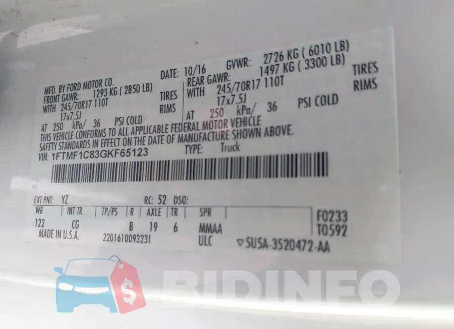 1FTMF1C83GKF65123 Photo# 9
