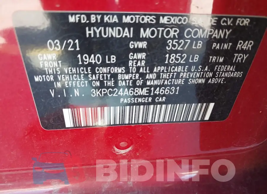 3KPC24A68ME146631 Photo# 9