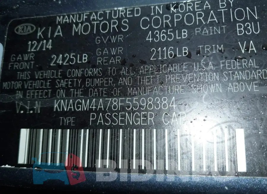 KNAGM4A78F5598384 Photo# 9