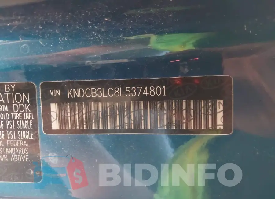 KNDCB3LC8L5374801 Photo# 9