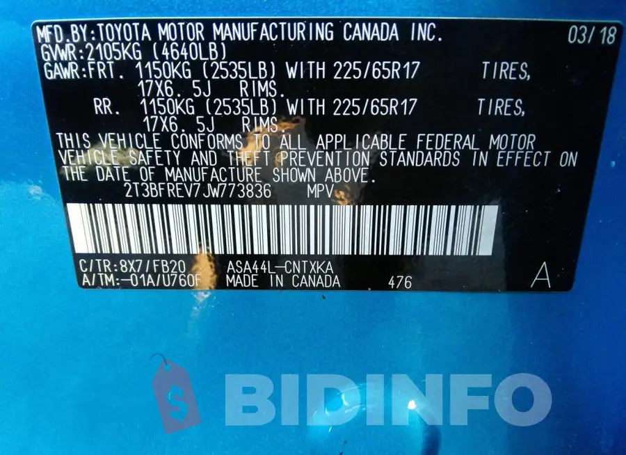 2T3BFREV7JW773836 Photo# 9