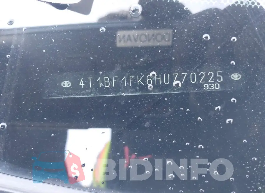 4T1BF1FK6HU770225 Photo# 9