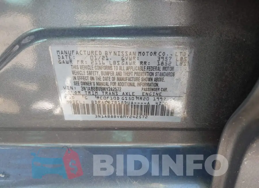 3N1AB8BV8MY242572 Photo# 9