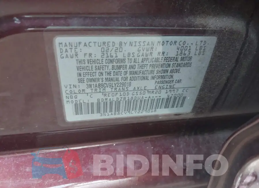 3N1AB8CV9LY229018 Photo# 9