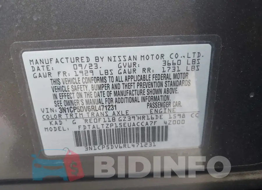 3N1CP5DV6RL471231 Photo# 9
