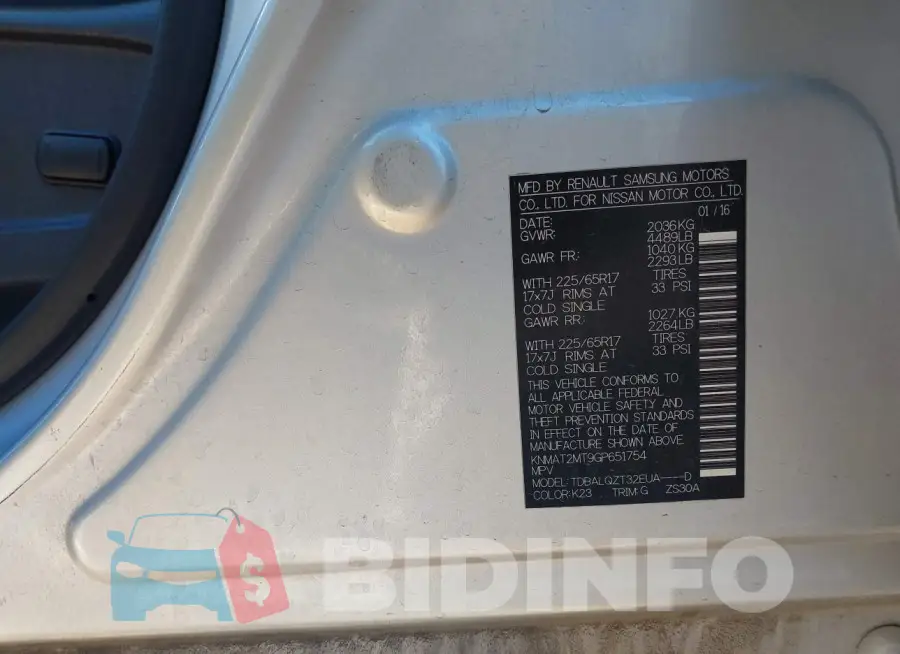 KNMAT2MT9GP651754 Photo# 9