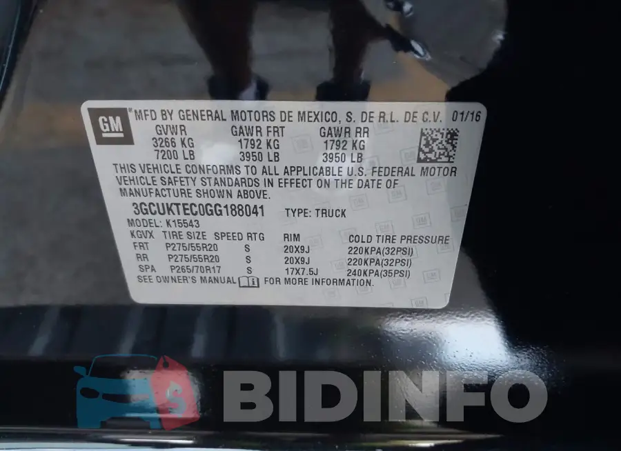 3GCUKTEC0GG188041 Photo# 9