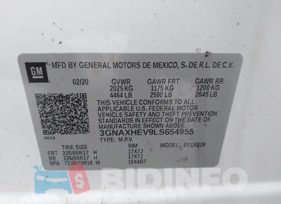 3GNAXHEV9LS654955 Photo# 9