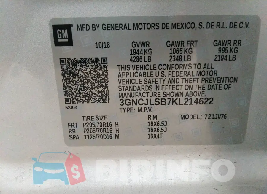 3GNCJLSB7KL214622 Photo# 9