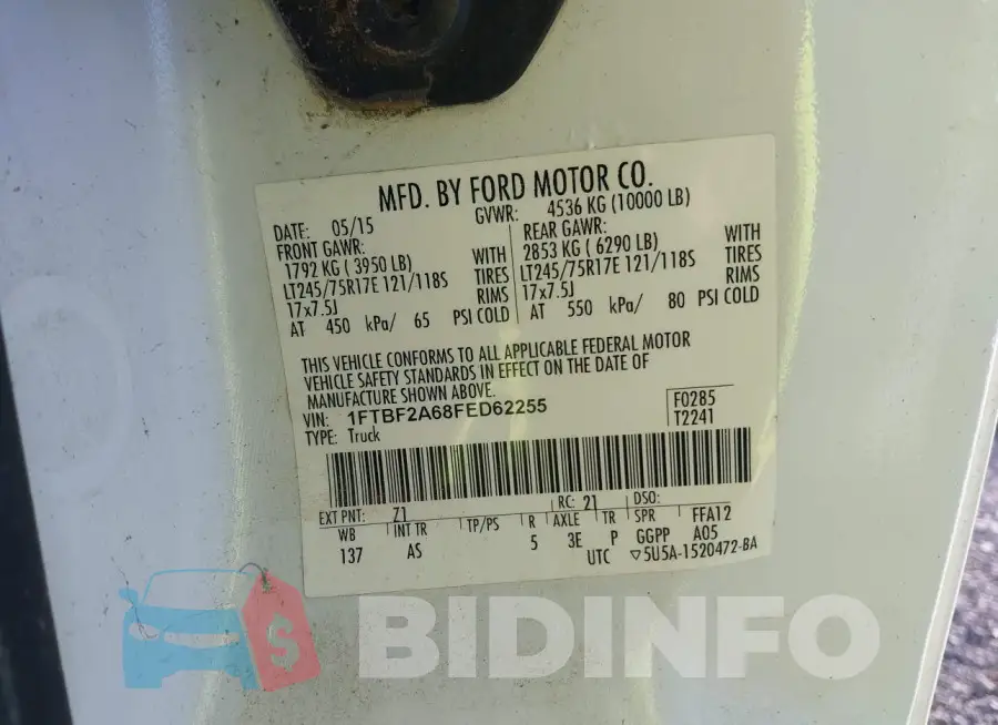 1FTBF2A68FED62255 Photo# 9