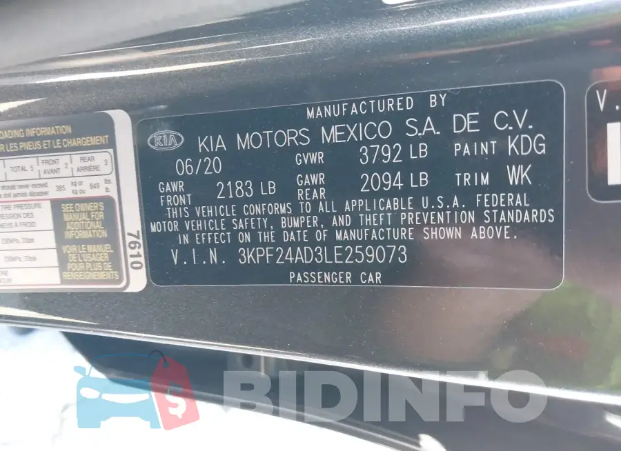 3KPF24AD3LE259073 Photo# 9