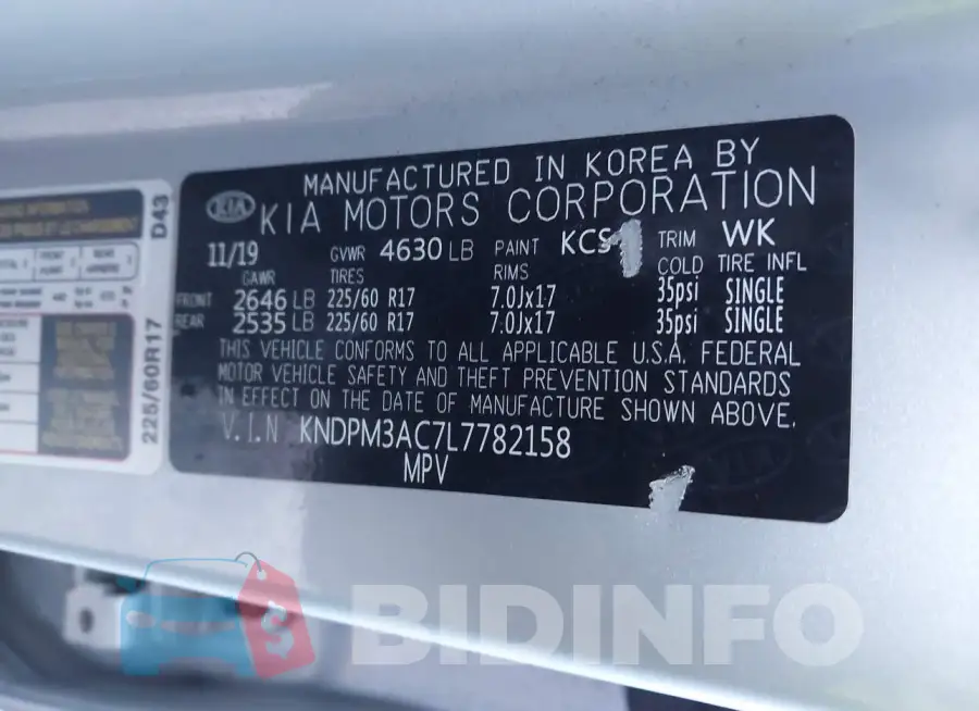 KNDPM3AC7L7782158 Photo# 9