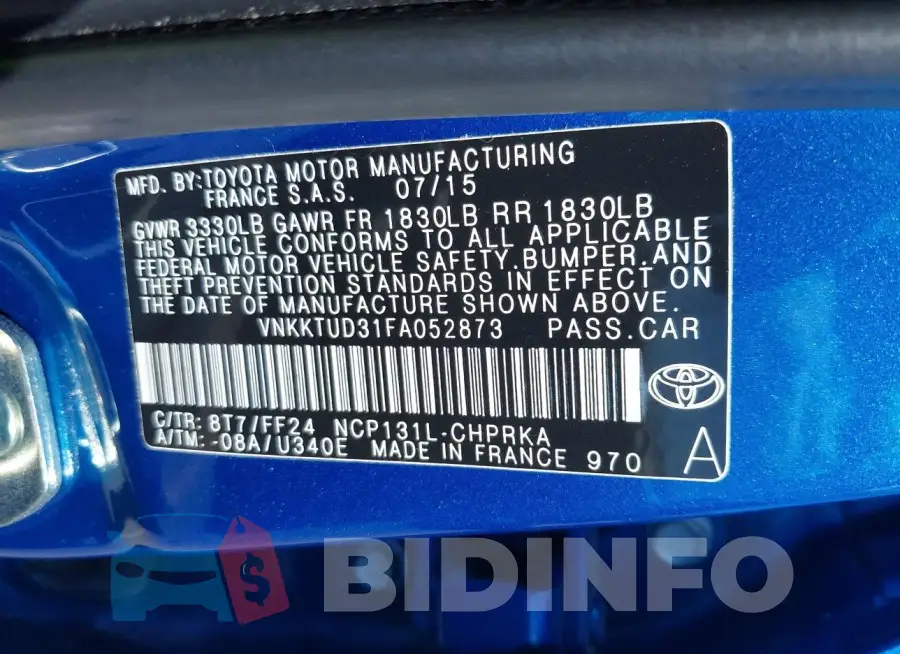 VNKKTUD31FA052873 Photo# 9