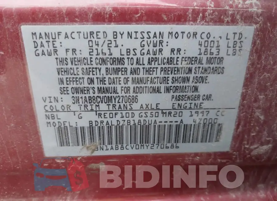 3N1AB8CV0MY270686 Photo# 9