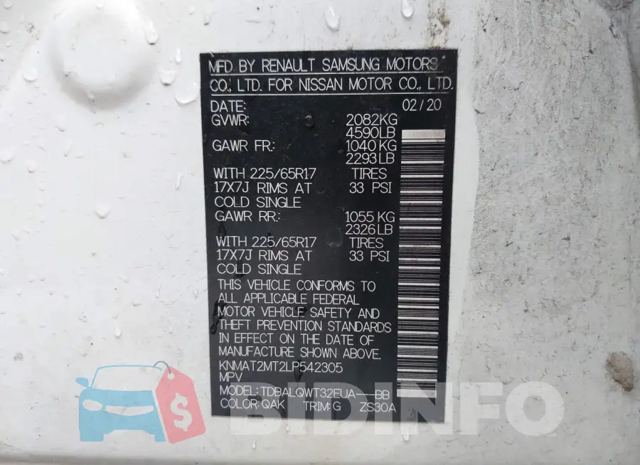 KNMAT2MT2LP542305 Photo# 9