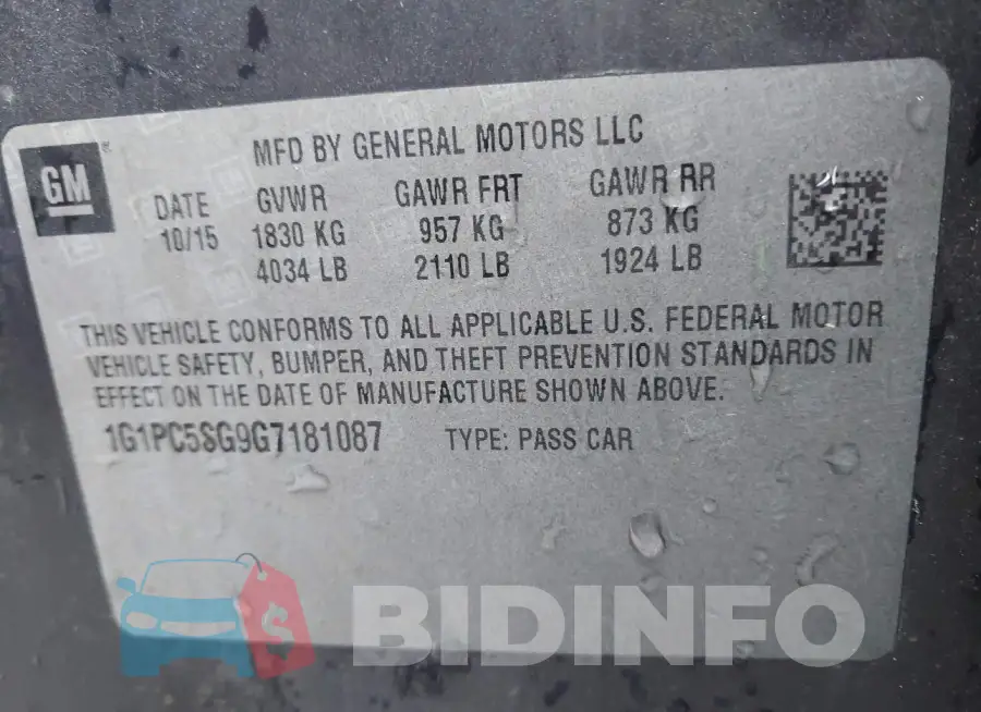 1G1PC5SG9G7181087 Photo# 9
