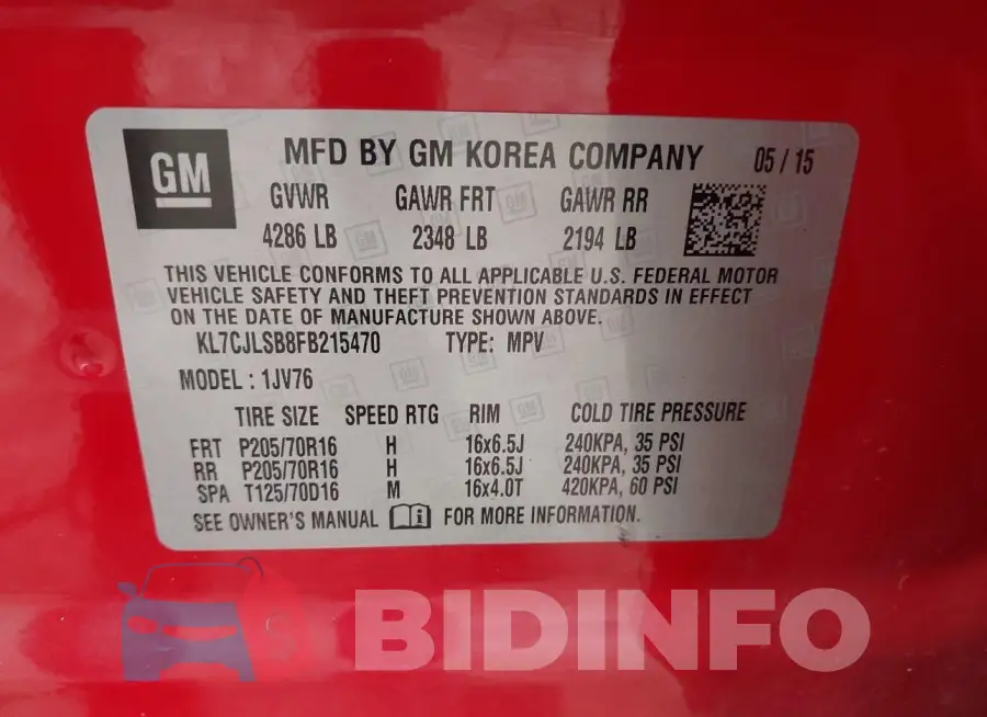 KL7CJLSB8FB215470 Photo# 9