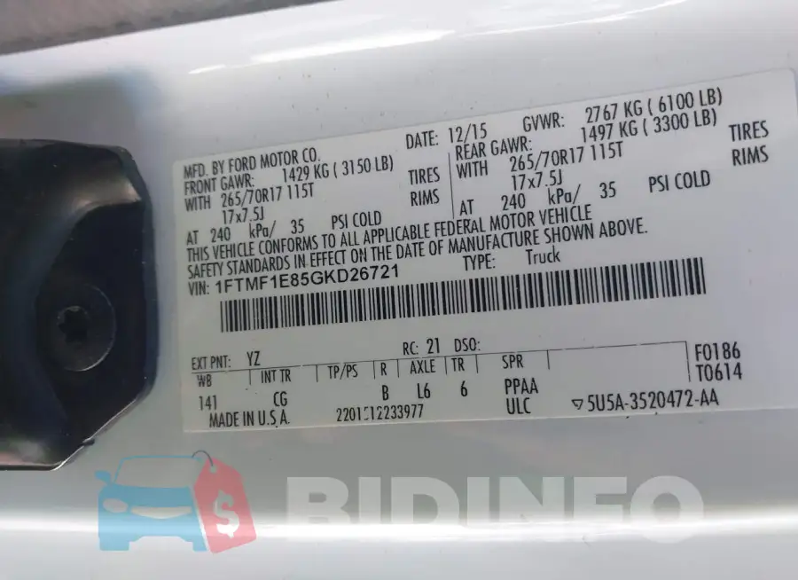 1FTMF1E85GKD26721 Photo# 9