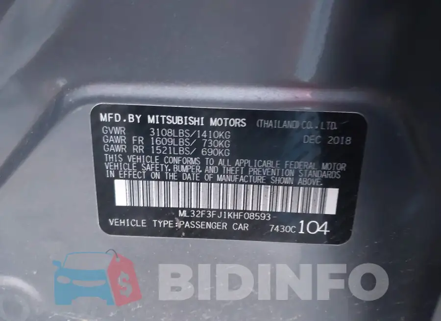 ML32F3FJ1KHF08593 Photo# 9