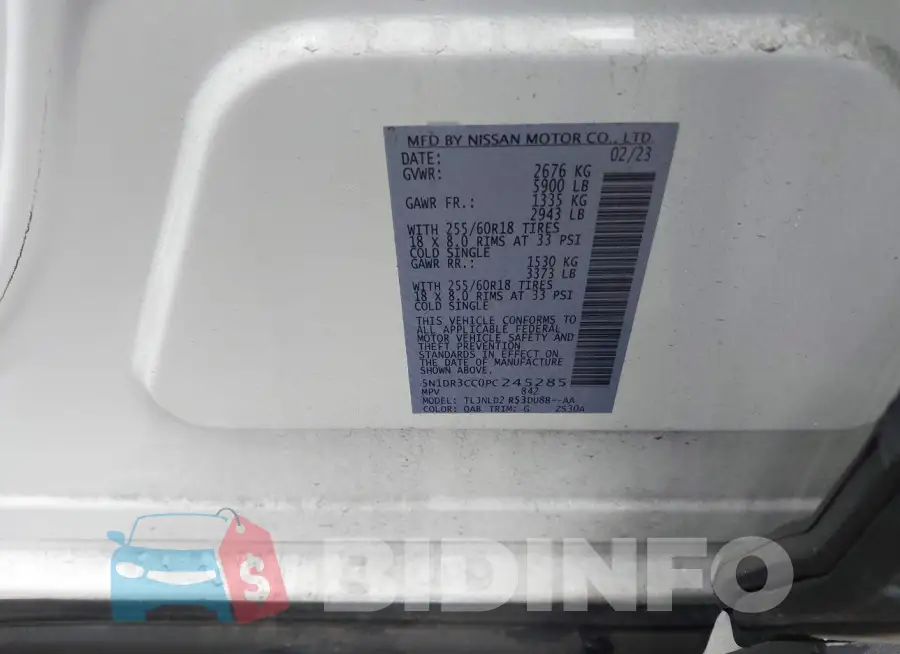 5N1DR3CC0PC245285 Photo# 9