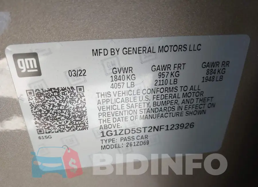 1G1ZD5ST2NF123926 Photo# 9