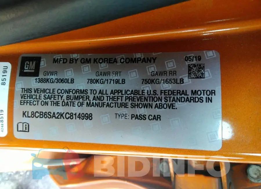 KL8CB6SA2KC814998 Photo# 9