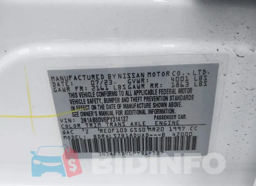 3N1AB8DV6PY314127 Photo# 9