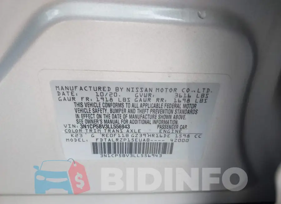 3N1CP5BV3LL556943 Photo# 9