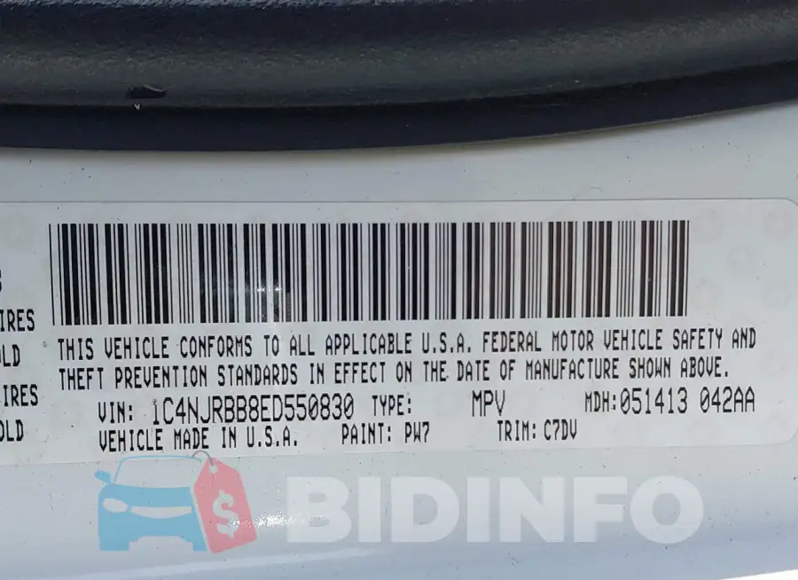 1C4NJRBB8ED550830 Photo# 9