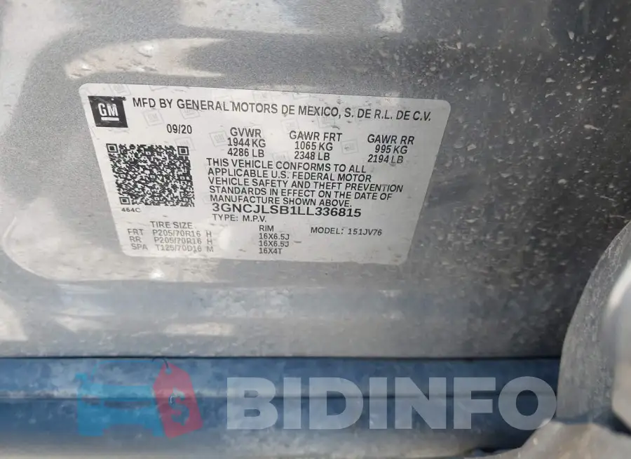 3GNCJLSB1LL336815 Photo# 9