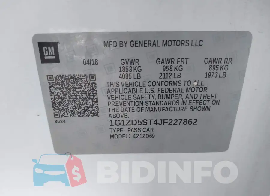 1G1ZD5ST4JF227862 Photo# 9