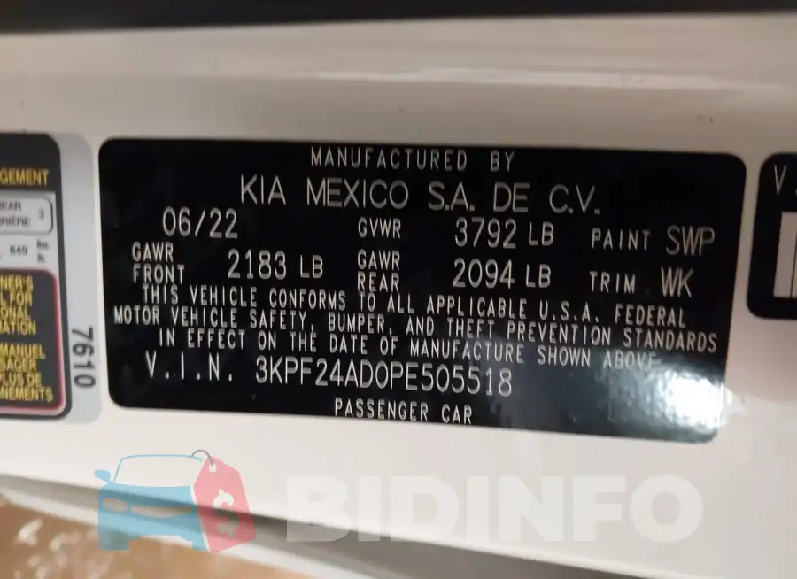 3KPF24AD0PE505518 Photo# 9