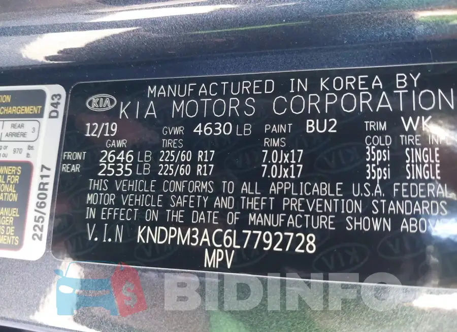 KNDPM3AC6L7792728 Photo# 9