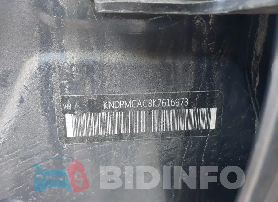KNDPMCAC8K7616973 Photo# 9