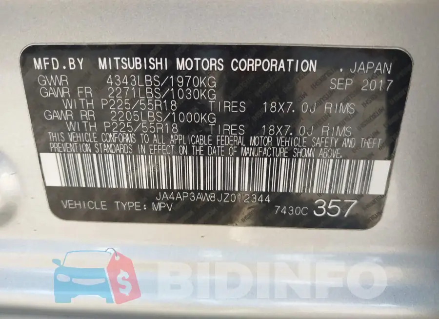 JA4AP3AW8JZ012344 Photo# 9