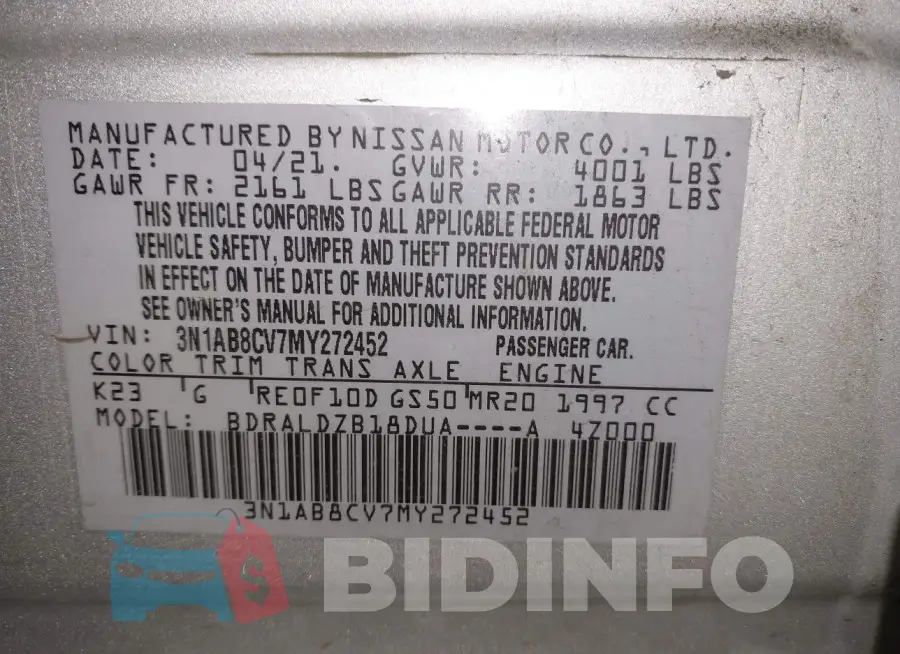 3N1AB8CV7MY272452 Photo# 9