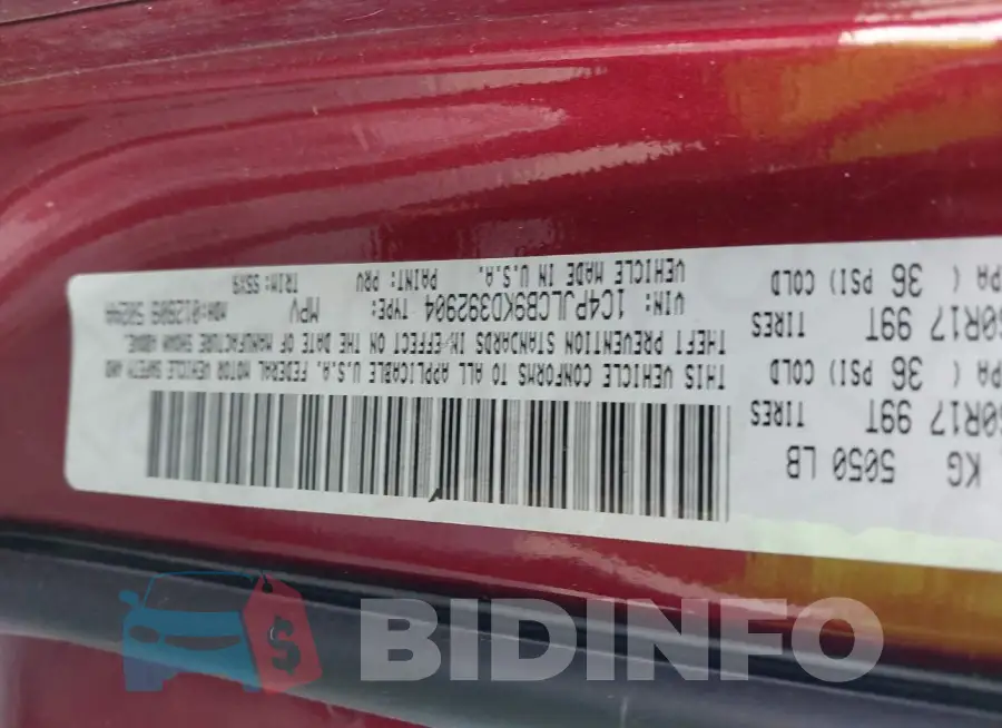 1C4PJLCB9KD392904 Photo# 9