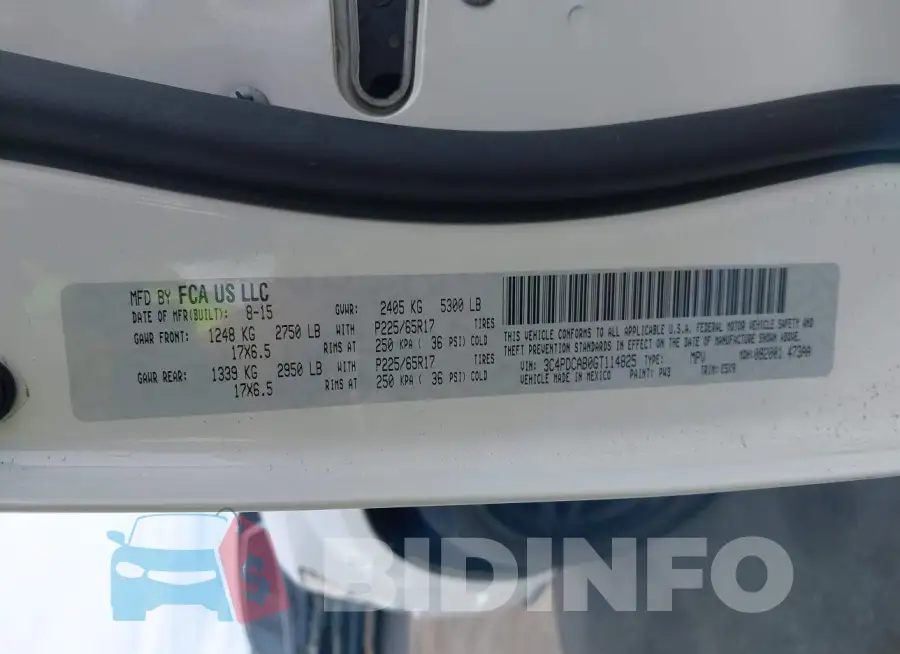 3C4PDCAB0GT114825 Photo# 9