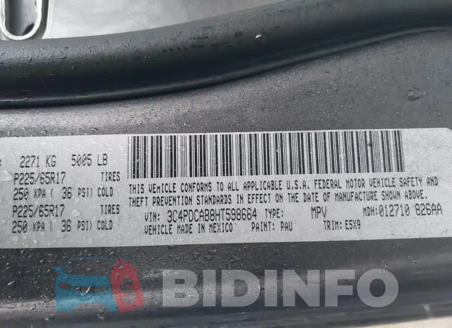 3C4PDCAB8HT598664 Photo# 9