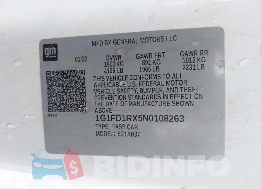 1G1FD1RX5N0108263 Photo# 9